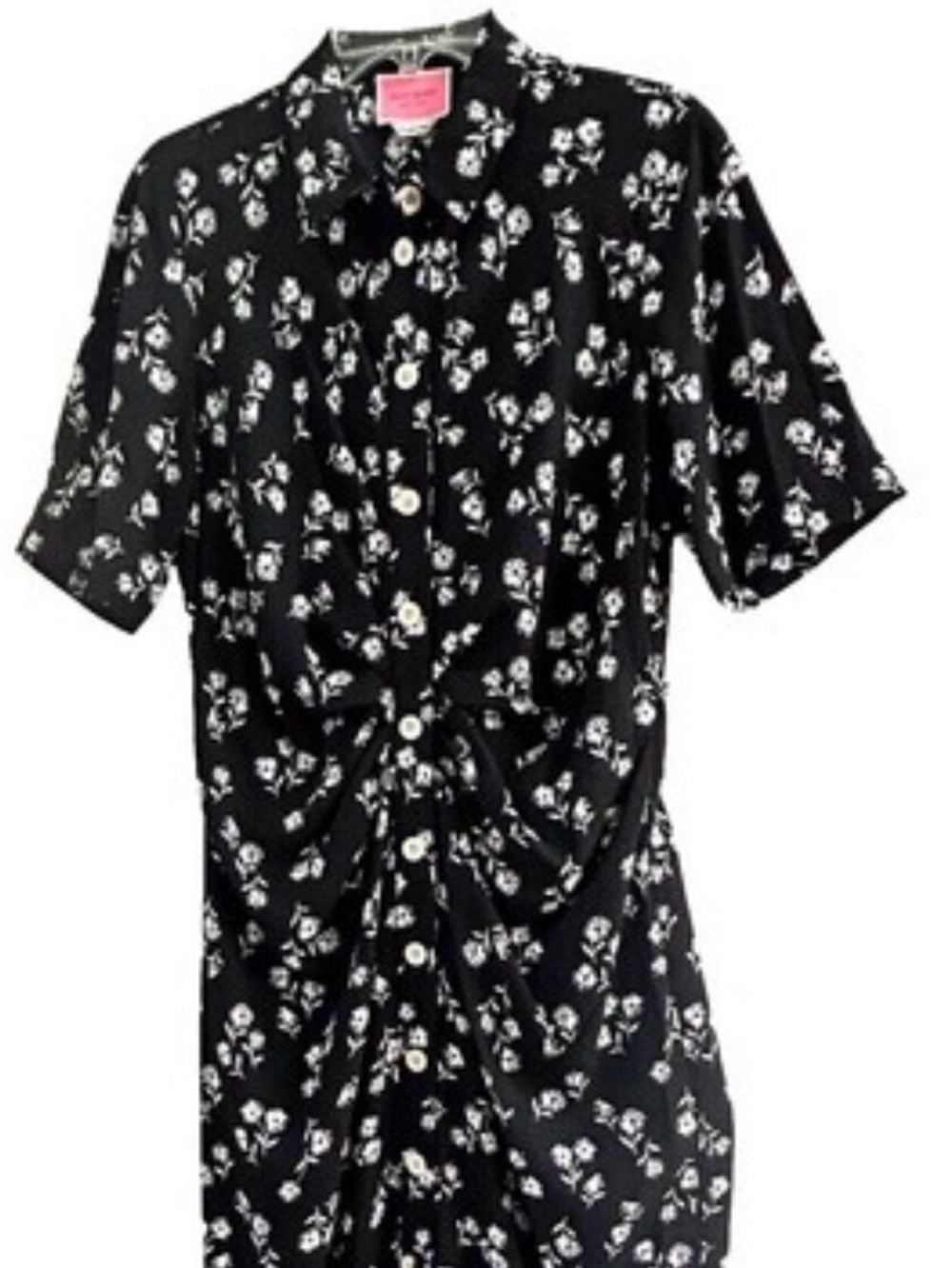 kate spade Black and White Floral Midi Dress